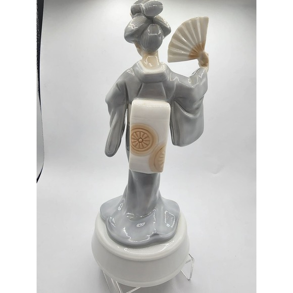 Otagiri Sakura Japanese Geisha Girl Turning Music Box Vintage 9" - Picture 2 of 3